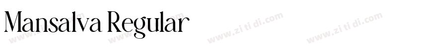 Mansalva Regular字体转换